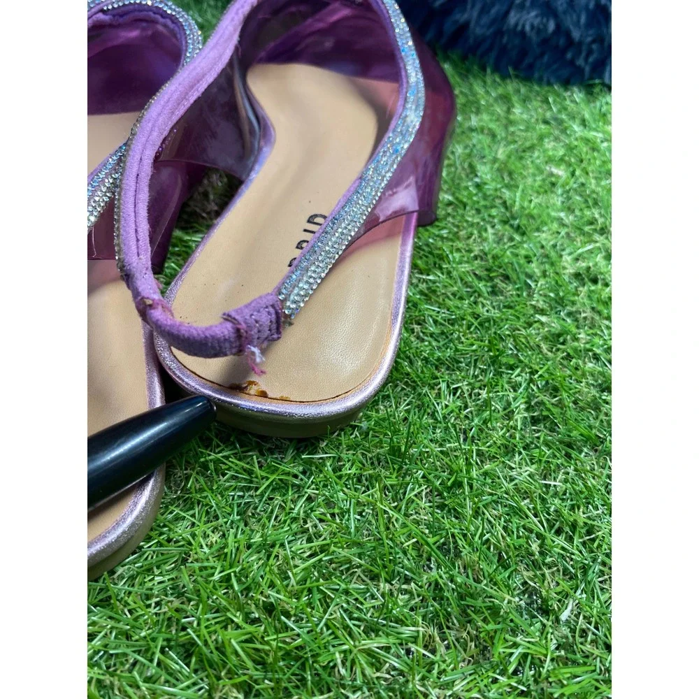Torrid Pink Rhinestone‎ Slingback Pointed Toe Flats Women's Shoes
